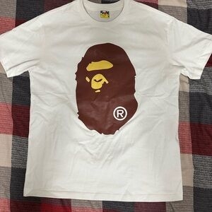 White BAPE T shirt size medium